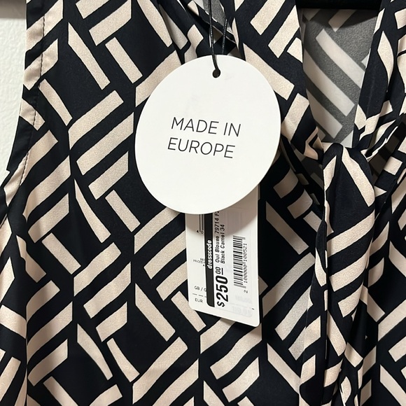 NWT OUI Satin Blouse - Camel/Black - Size 4 (EU 34) - Picture 9 of 10